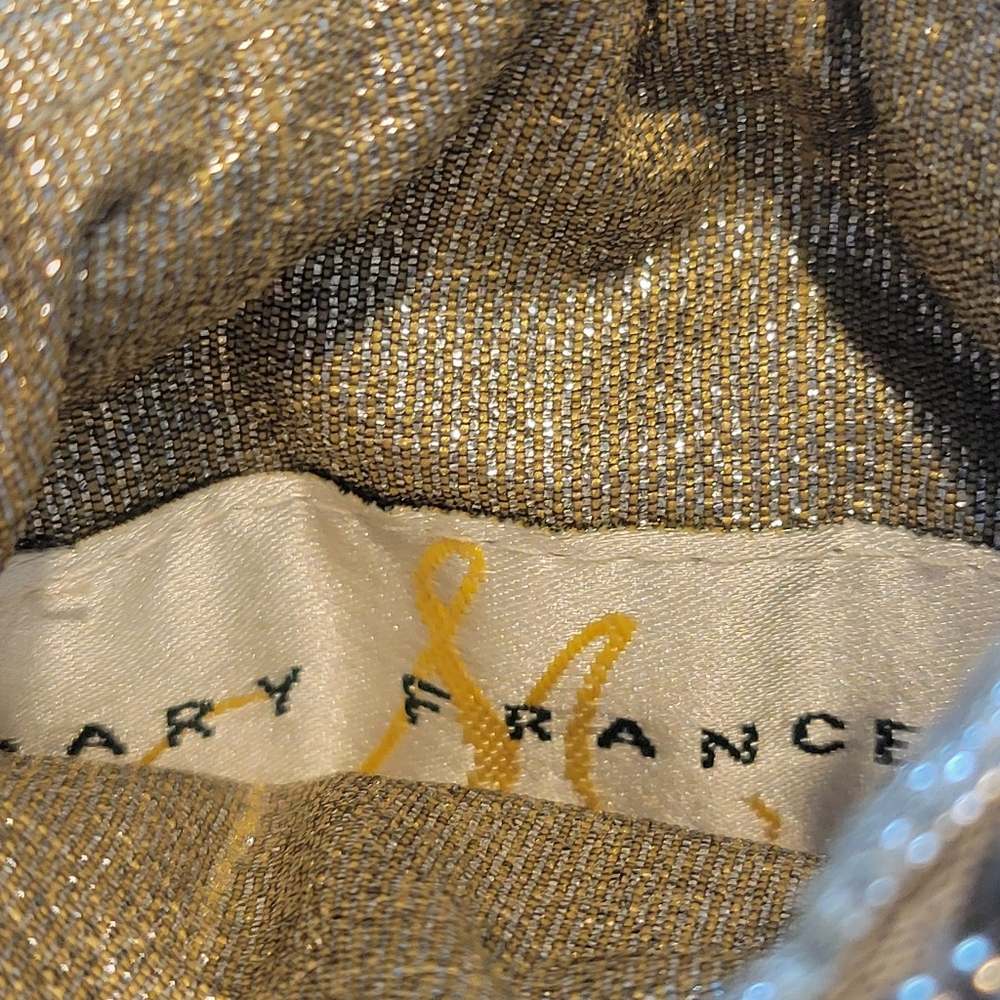 MARY FRANCES Silver Beaded With Long Chain Strap Exelent - Picture 7 of 12